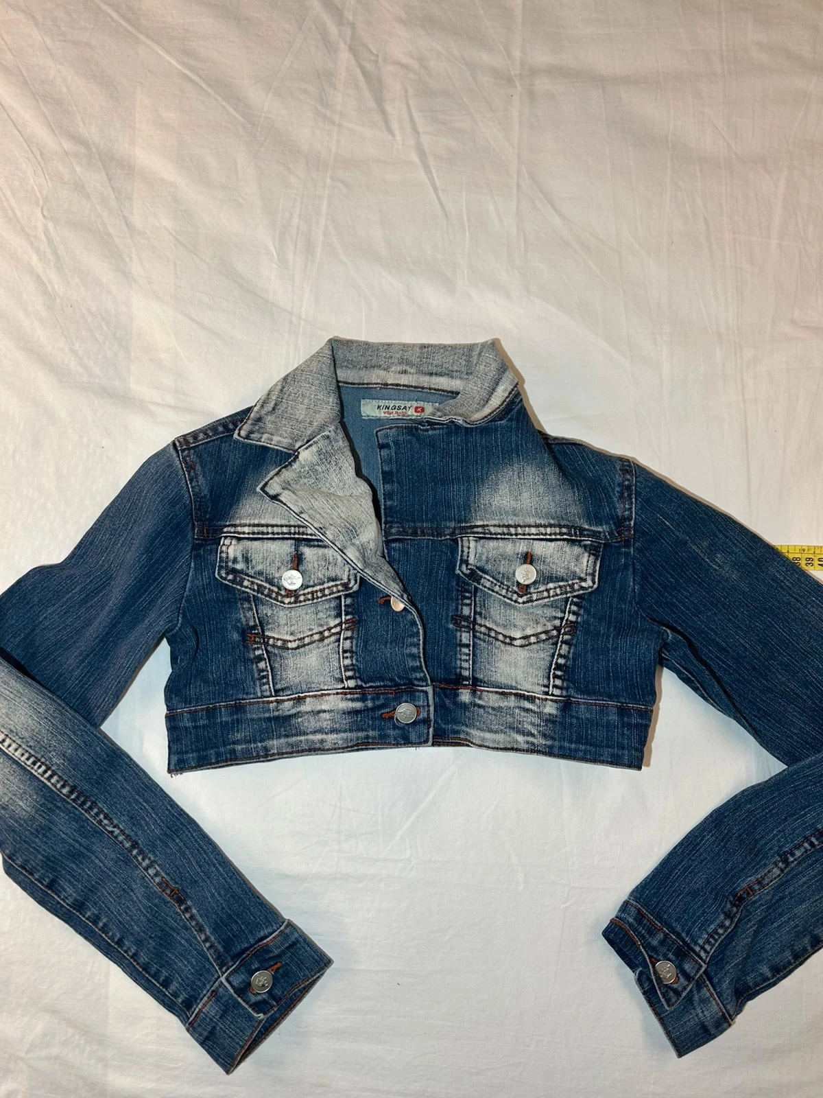 Veste en jean vintage à motifs kingsay